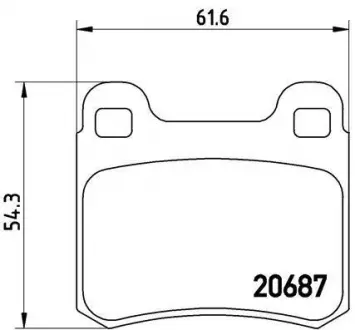 Тормозные колодки. к-кт. BREMBO P50 013