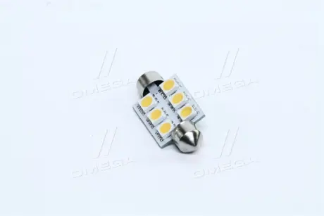 Лампа підсвічування салону. номера. гірлянда T11x39-S8.5 (6 SMD size5050) WARM WHITE 24V TEMPEST Tmp-15T11-24V