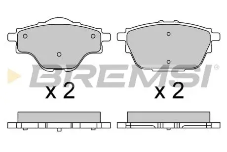 Тормозные колодки зад. Citroen C4 / Peugeot 308 II 13-(Bosch) (106x51,9x16,7) BREMSI BP3625