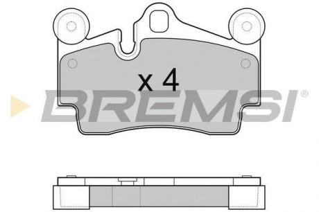 Тормозные колодки зад. Audi Q7 / Touareg / Cayenne (Brembo) (112,2x73,2x16,2) BREMSI BP3097 (фото 1)