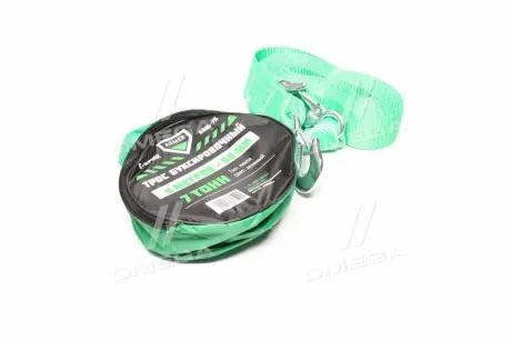 Трос буксировочный 7т. лента 5м. С крюк, зеленый <> (без упаковки) ARMER ARM-75