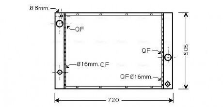 Радиатор охлаждения BMW 5 E60-E61 / 7 E65-E66-E67-E68 (01-) AT (AVA) AVA COOLING BWA2338 (фото 1)