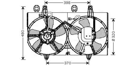 Вентилятор радиатора NISSAN MAXIMA QX (A33) (00-) (AVA) AVA COOLING DN7511