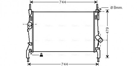 Радиатор охлаждения TRANSIT 7 ALL MT -AC 06- (AVA) AVA COOLING FD2404 (фото 1)