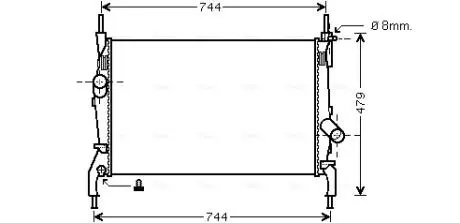 Радиатор охлаждения TRANSIT 7 ALL MT -AC 06- (AVA) AVA COOLING FD2404 (фото 1)
