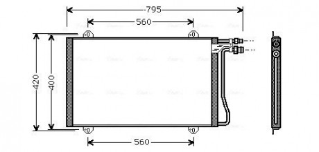 Конденсор кондиционера MB SPRINT W901 MT / AT 95-(Ava) AVA COOLING MS5219