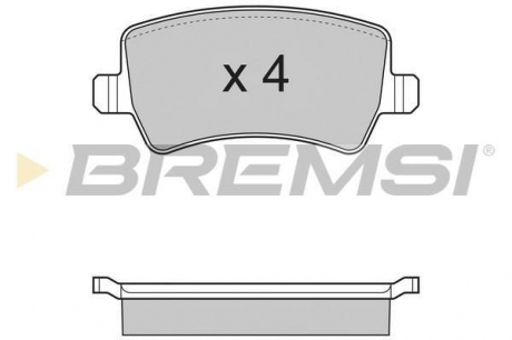 Тормозные колодки зад. Ford Galaxy / S-Max 06-15 (TRW) BREMSI BP3298