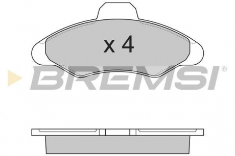 Тормозные колодки перед. Ford Escort / Fiesta 90-02 BREMSI BP2462 (фото 1)
