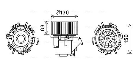 Вентилятор салона OPEL, Nissan (AVA) AVA COOLING RT8599