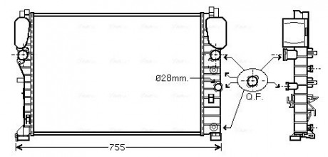 Радиатор охлаждения MERCEDES (AVA) AVA COOLING MSA2394