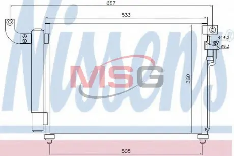 Конденсер кондиционера NISSENS 940003