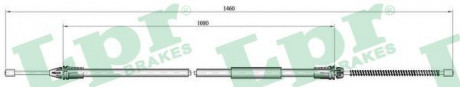 Трос ручного тормоза LPR C0709B