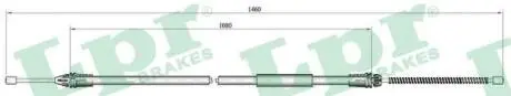Трос ручного тормоза LPR C0709B