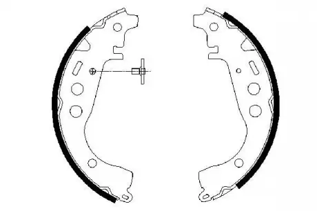Колодки тормозные барабанные BOSCH 0986487589