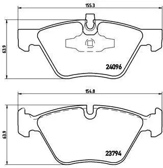 Тормозные колодки дисковые BREMBO P06040