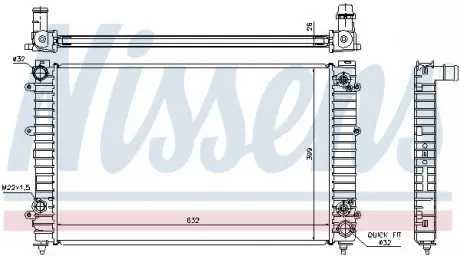 Радіатор охолоджування NISSENS 60493A
