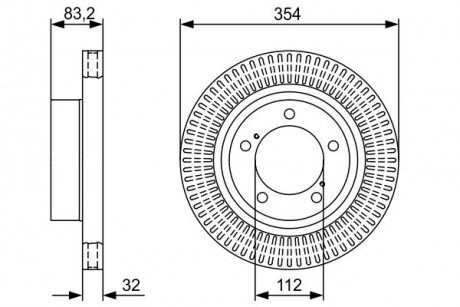 Диск тормозной BOSCH 0 986 479 V50 (фото 1)