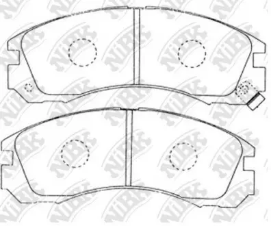 Колодки гальмівні дискові CITROEN C-Crosser, DODGE Stealth, MITSUBISHI Lancer Cedia, Delica, Chario NiBK PN3233