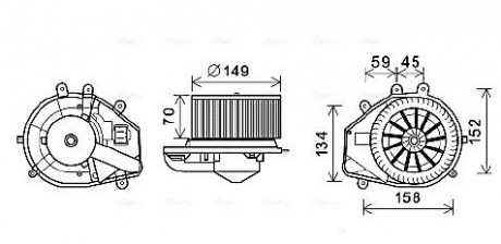 Вентилятор салону AUDI. SKODA. VW (AVA) AVA AVA COOLING VN8352