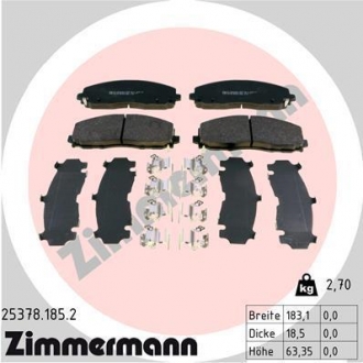 Колодки гальмівні дискові ZIMMERMANN 25378.185.2