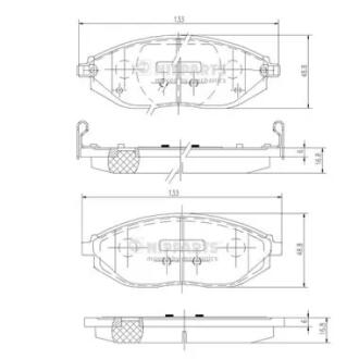 Гальмiвнi колодки дискові NIPPARTS N3600916