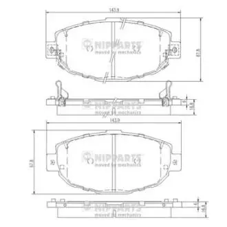 Гальмiвнi колодки дискові NIPPARTS J3602087