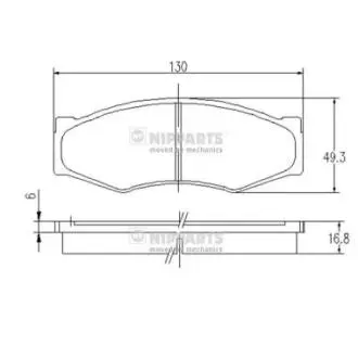 Тормозные колодки дисковые NIPPARTS J3601011