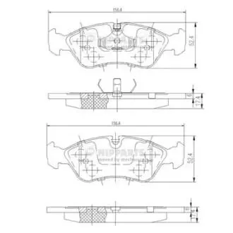 Тормозные колодки дисковые NIPPARTS J3600900