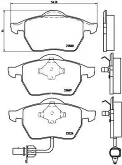 Колодки тормозные дисковые BREMBO P85060