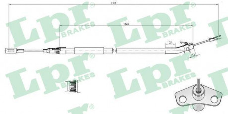 Тросик стояночного тормоза LPR C0448B