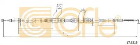 Трос стояночного тормоза COFLE 17.3516