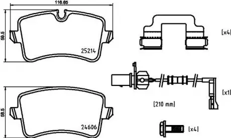 Тормозные колодки дисковые BREMBO P85150