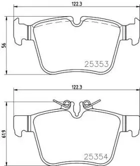 Гальмівні колодки дискові BREMBO P50122