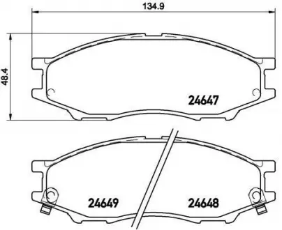Тормозные колодки дисковые BREMBO P56083