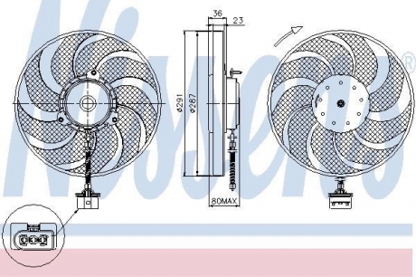 Вентилятор радиатора NISSENS 85545 (фото 1)