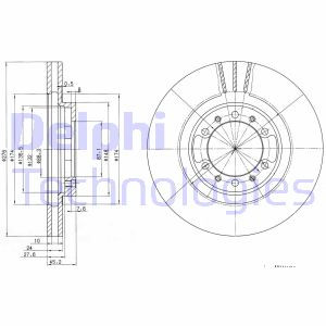 Гальмівний діск.комплект 2шт. Delphi BG3099