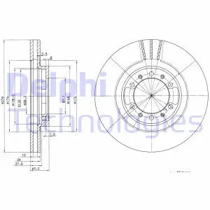 Гальмівний діск.комплект 2шт. Delphi BG3099