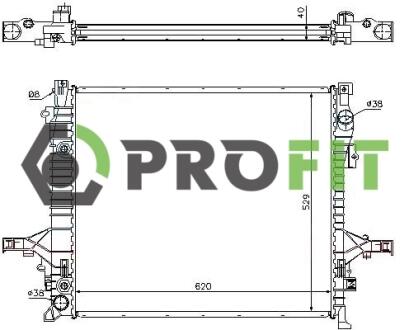 Радіатор охолоджування PROFIT 1740-0414 (фото 1)