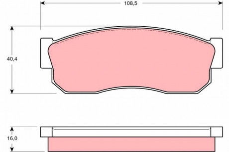 Тормозные колодки дисковые NISSAN - SUBARU Cherry / Sunny / Sunny Estate / Wagon / Sunny Van / Columbuss / E10 / E TRW GDB288 (фото 1)