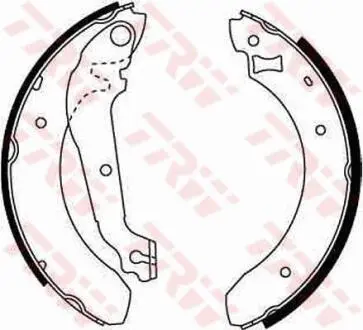 Тормозные колодки барабанные FORD (Europe) - PANTHER - TVR Sierra / Sierra Sapphire / Kallista / S / Tasmin TRW GS6207