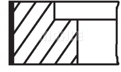 Комплект колец на поршень MAHLE KNECHT 03055N2