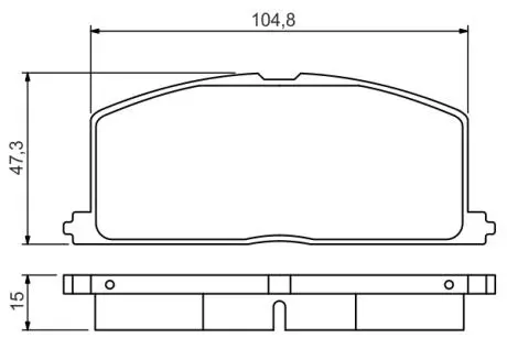 Гальмівні колодки дискові TOYOTA Celica / Corolla / Corona / Camri / Starlet \ '\' F \ '\' 83-03 PR2 BOSCH 0986495234 (фото 1)