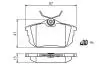 Гальмівні колодки MITSUBISHI / VOLVO Lancer / S40 / V40 \ '\' R \ '\' 1.6-2.0 \ '\' 90-04 BOSCH 0986494506 (фото 7)