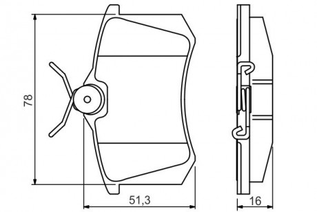 Тормозные колодки AUDI / VW / PEUGEOT / CITROEN / FIAT / LANCIA \ '\' R \ '\' 97-05 PR2 BOSCH 0986495231