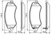 Тормозные колодки дисковые CHRYSLER / JEEP Voyager / Cherokee &quot;F&quot; 01-08 PR2 BOSCH 0986495117 (фото 1)