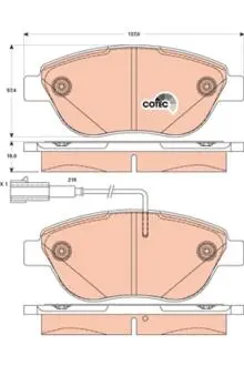 A_Гальмивни колодки дисковые FIAT Doblo &quot;F&quot; 02 &gt;&gt; - замена на GDB1655 TRW GDB1878 (фото 1)