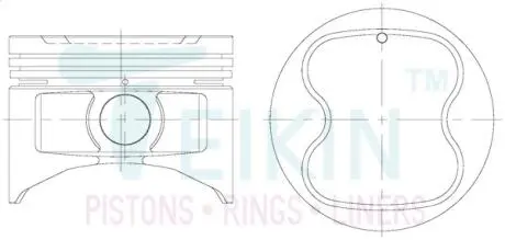 Поршень (компл. На мотор) Toyota 4A-F / -FE d81.0 + 0.50 TEIKIN 46271.050