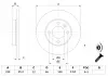 Тормозной диск AUDI / SEAT / VW 80 / Ibiza / Caddy / Golf / Passat / Polo \ &#039;\&#039; F BOSCH 0986478011 (фото 5)