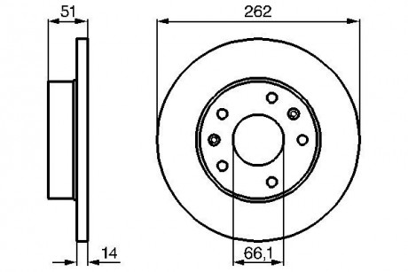 Гальмівний диск LAND ROVER Freelander \ '\' F \ '\' 1,8-2,5 \ '\' 97-06 BOSCH 0986478991