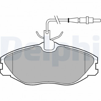 Тормозные колодки дисковые CITROEN / PEUGEOT Xsara / 406/607 "F" 96 >> Delphi LP986 (фото 1)